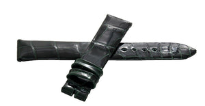 Dior Women's 16mm x 14mm Shiny Dark Green Leather Watch Band Strap N3N2A