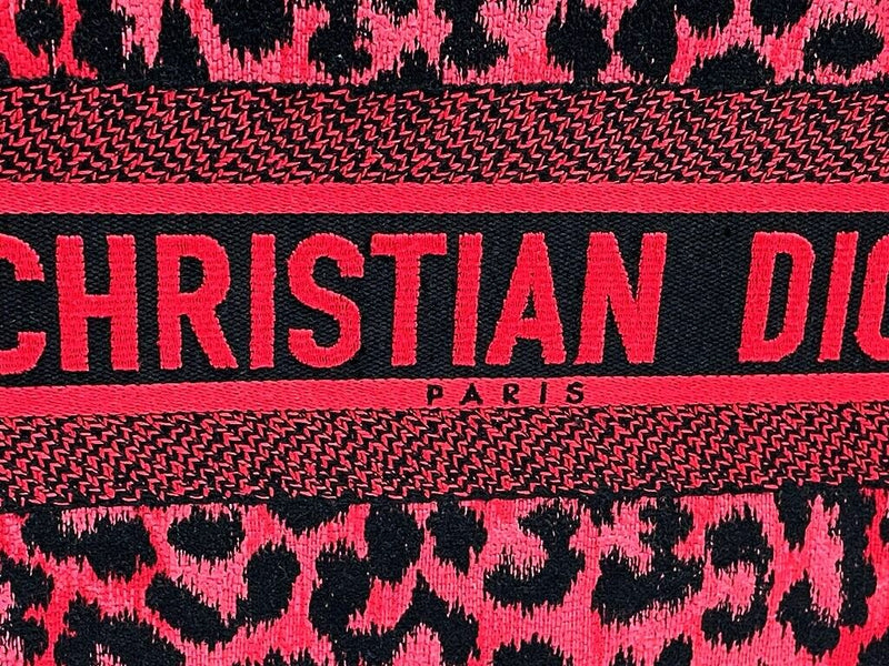 CHRISTIAN DIOR $3,600 2022 Raspberry Red Oblique Canvas BOOK TOTE Bag