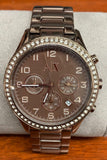 Armani Exchange Brown Sporty Glitz Chronograph Crystal Accent Watch AX5110