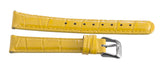 Invicta 16mm Yellow Alligator Leather Silver Buckle Watch Band