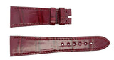 Bvlgari  22mm x 16mm Burgundy Alligator Leather Watch Band