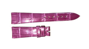 Ulysse Nardin 16mm x 13mm Purple Leather Watch Band Strap