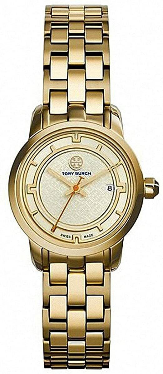 Tory Burch Classic Ivory Dial Gold Tone Bracelet Ladies Watch TRB1009