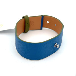 NEW Tory Burch Womens 17mm Blue and Green  Leather Watch Band TBW7501