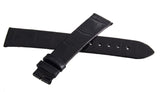 Genuine Longines 18mm x 16mm Black Alligator Glossy Leather Watch Band