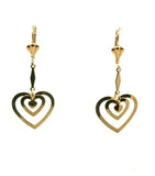 Gold tone Women's Shape Heart Tear Drop Earrings