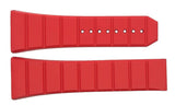 Omega Men's 27mm x 20mm Red Rubber Watch Band Strap