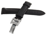 18mm Jacob & Co Black Polyurethane Rubber Watch Band Strap