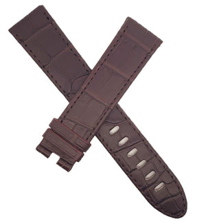 Montblanc 22mm x 20mm Brown Alligator Leather Watch Band Strap FSE