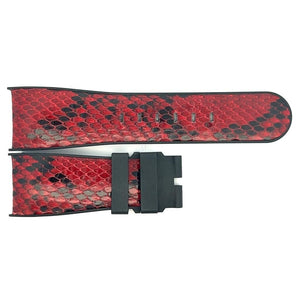 Corum 24mmx20mm Black and Red  Rubber Watch Band Strap Regular