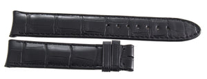 Montblanc Men's 18mm x 17mm Black Alligator Leather Watch Band FUK