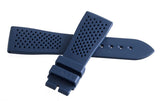 Zenith Chronomaster El Primero 22mm x 18mm Navy Blue Rubber Strap Watch Band