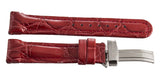 Joe Rodeo 20mm Red Leather Watch Band Strap With Silver Tone Buckle