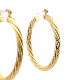 Gold tone Women's Oval Hoops Earrings