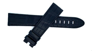 Montblanc Men's 22mm x 20mm Black Alligator Leather Watch Band Strap FWE