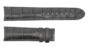Montblanc 19mm x 17mm Gray Alligator Leather Men's Watch Band Strap FSH