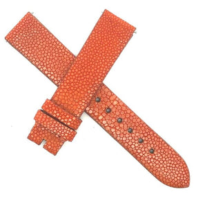 Maurice Lacroix 17mm x 15mm Dark Orange  Stingray Leather Watch Band Strap