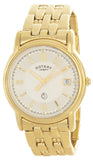 Rotary Men's Champagne Dial Gold Tone Stainless Steel Bracelet Watch UC371