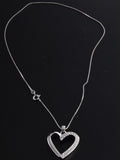 Women's Sterling Silver Heart Pendant Chain Necklace