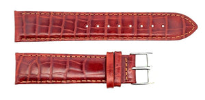 Alfred Hammel 18mm Brown Alligator Leather  Men's Watch Band
