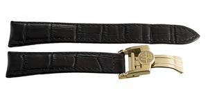 Raymond Weil Men's 20mm x 16mm Brown Leather Band Gold Buckle Watch Band V2.16