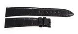 Gerald Genta 18mm x 16mm Shiny Black Leather Watch Band