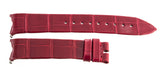 New! PIAGET 19mm x 16mm Red Alligator Leather Watch Band Strap FYK