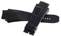 Authentic Richard Mille 30mm x 22mm Black Alligator Watch Band Strap 60-01L