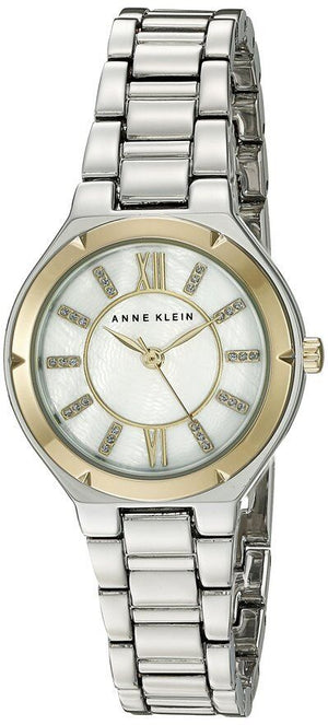 Anne Klein Women's AK/2263MPTT Glitter Accented Two-Tone Bracelet Watch