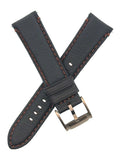 Fossil Men's 22mm Dark Brown Leather Brown  Buckle Watch Band