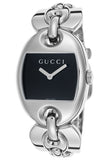 GUCCI Womens Black Dial Stainless Steel Bracelet Watch YA121313