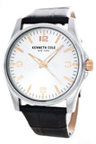 Kenneth Cole New York Silver Dial TWO Leather Band Set Men's Watch 10031381