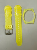 Aqua  Master  Gel Plastic Watch Strap Band 16MM with Cover Yellow - W13
