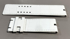Roger Dubuis 28mm White Alligator Watch Band Strap Medium
