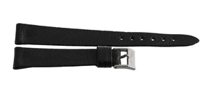 Rotary 14mm Black Leather Silver Buckle Watch Band NOS
