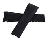 Gerald Genta Men's 26mm x 20mm Black Rubber Replacement Band Strap