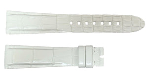 Montblanc 18mm x 14mm White Alligator Leather Women's Watch Band FNK