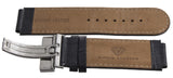 Aqua Master Mens 26mm x 26mm Dark Grey Patent Leather Watch Band Strap