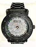 Kings Master Mens  Silver Dial Black Strap Watch