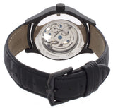 Rotary Mens Black & Skeleton Dial Black Leather Strap Skeleton Watch GS00159/10