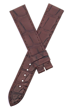 Montblanc 17mm x 15mm Brown Alligator Leather Unisex Watch Band Strap FUH