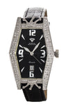 Aqua Master Lil' Kim Women's Black Leather Diamond Watch LK010D 0973