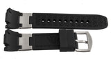 Aqua Master 28mm Black Rubber Watch Band Strap W/Silver Buckle