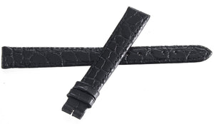 Tissot 12mm x 10mm Black Alligator Leather Band Strap