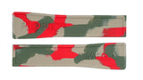 Omega Ploprof Men's 24mm x 20mm Red & Green Camo Rubber Watch Band Strap