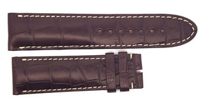 Montblanc Men's 22mm x 20mm Dark Brown Alligator Leather Watch Band Strap FRE