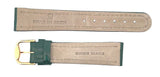 Revue Thommen 19mm Green Leather Gold Buckle Watch Band Strap