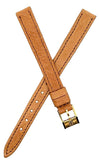 Revue Thommen 10mm Light Brown Leather Gold Buckle Watch Band Strap