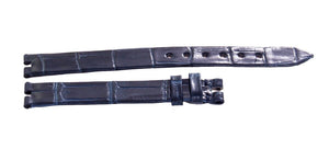 Genuine Chopard 11mm x 10mm Dark Blue Shiny Alligator Watch Band B0201-0999