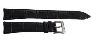 Raymond Weil 19mm Black Alligator Leather Watch Band With Silver Buckle V2.18
